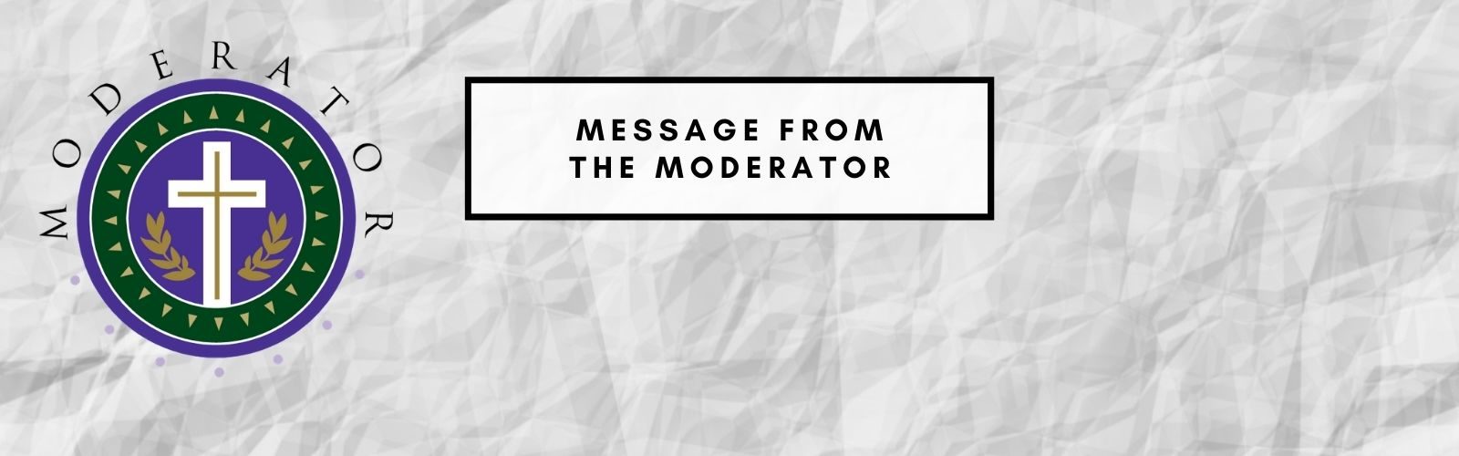 message from the moderator